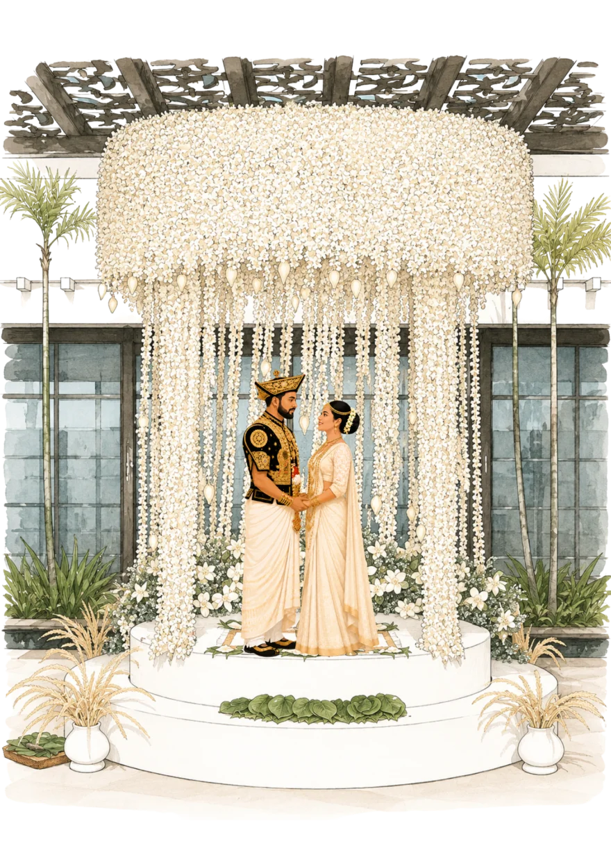 Poruwa Ceremony illustration